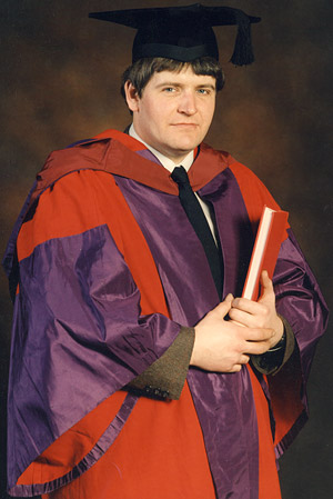 D W Knight. Graduation Photo.  1986.