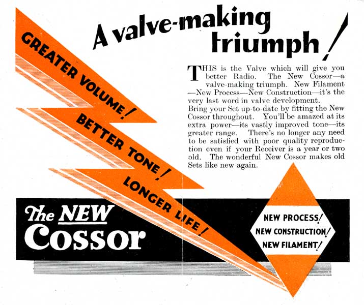cossor leaflet