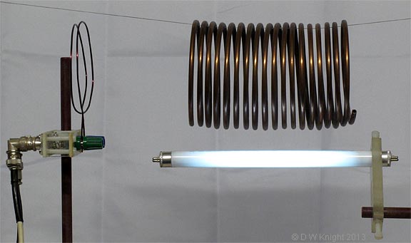 self-resonating coil with nearby fluorescent tube